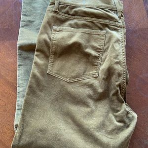 Loft High Rise Skinny Cords in Olive